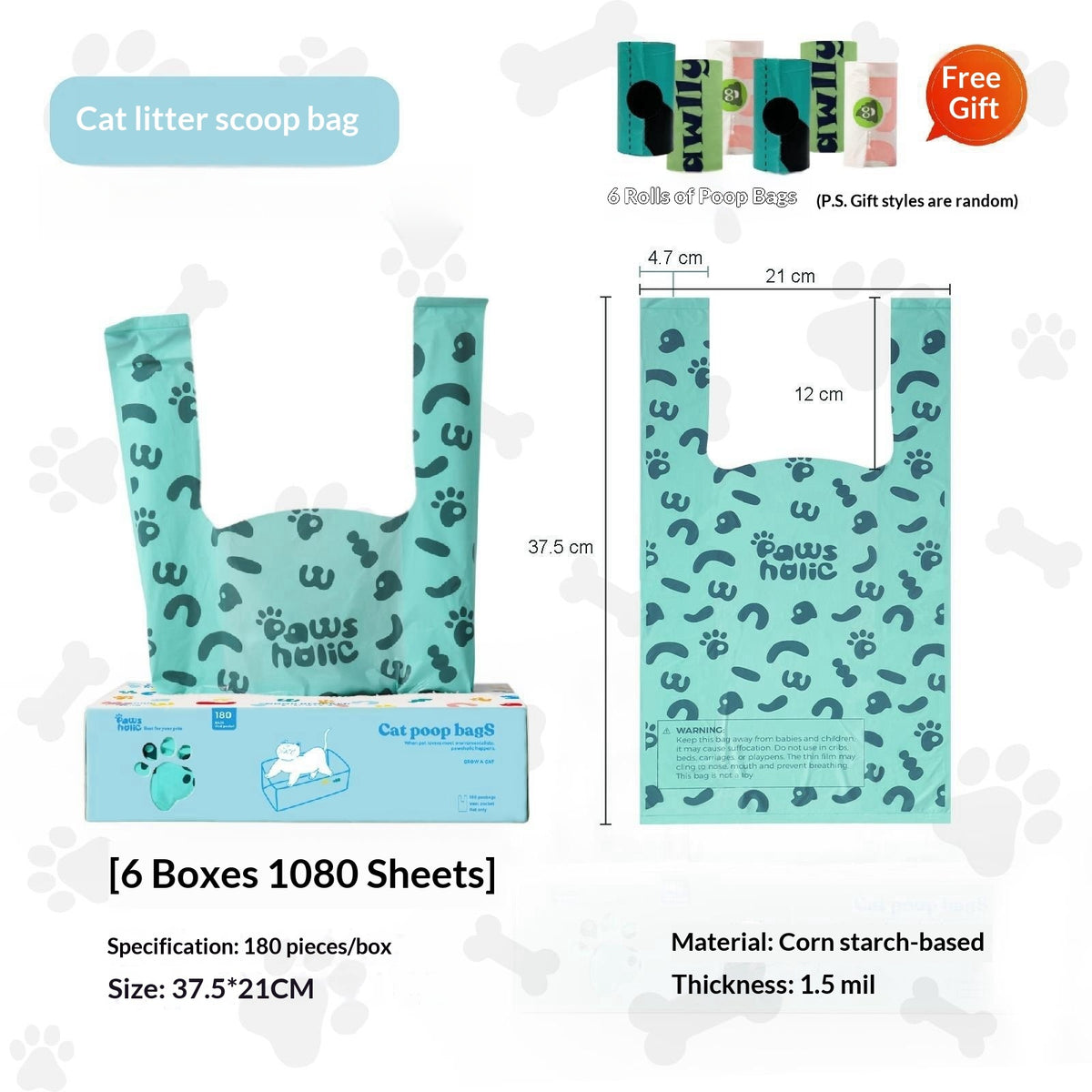 Scented cat poop bags for home use