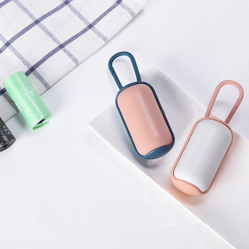 Portable pet poop bag holder for cats and dogs