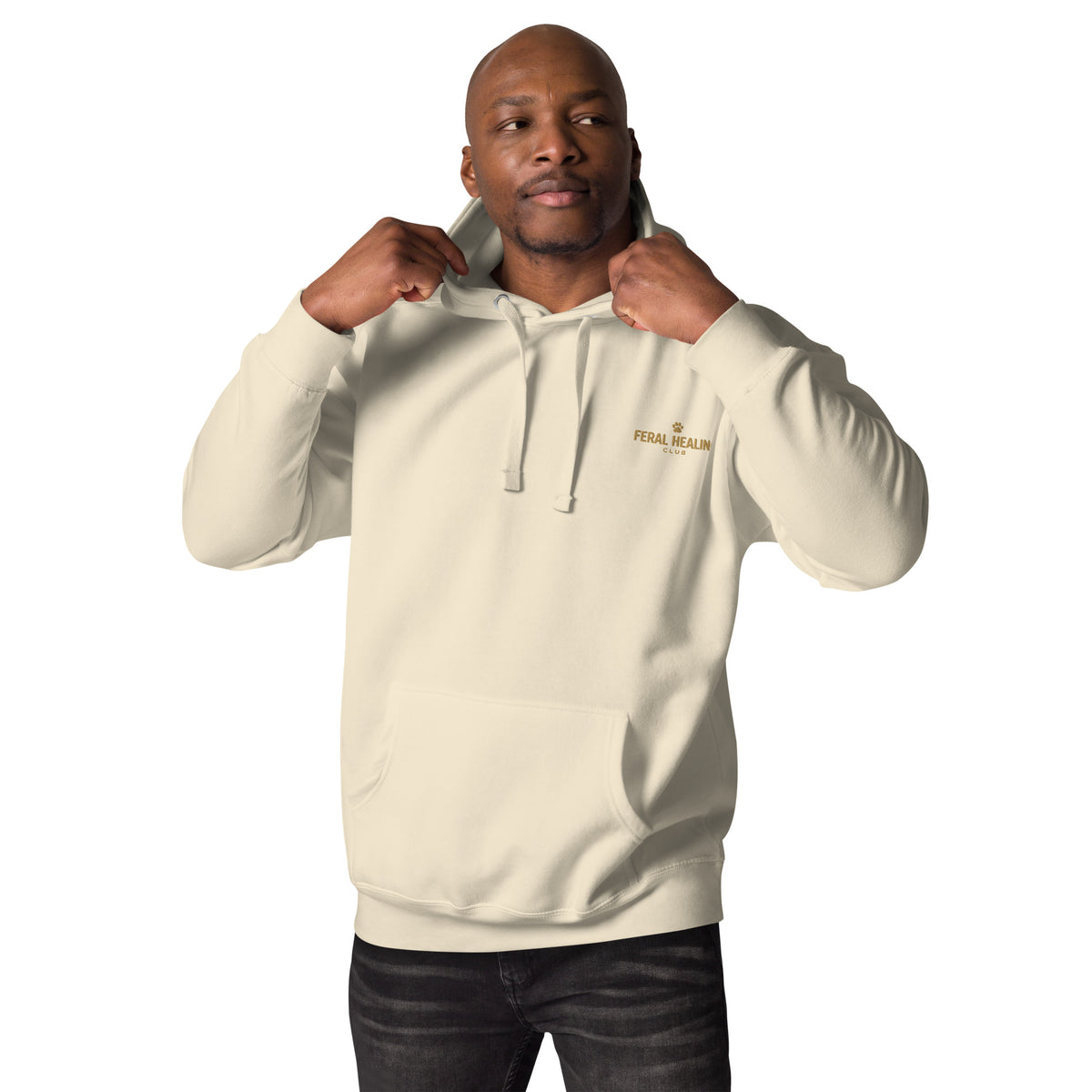 Neutral minimalist cat sweatshirt for everyday wear